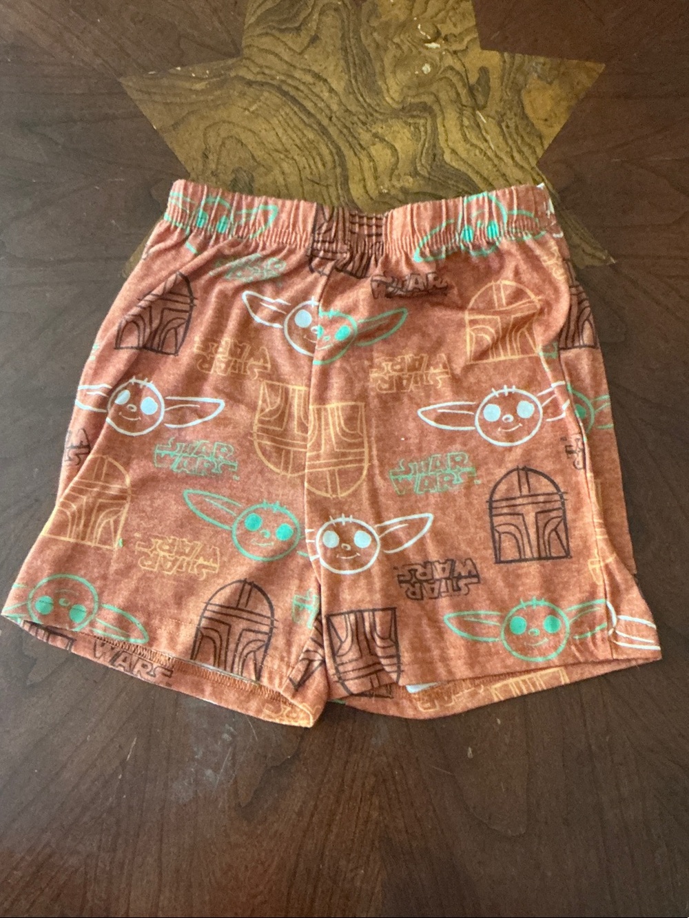 Star Wars - Kids' Brown Grogu Print Shorts